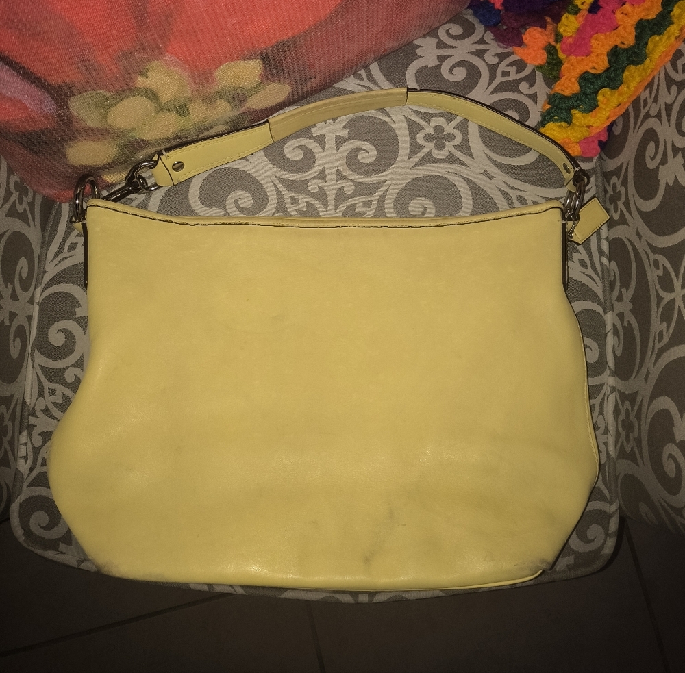 Coach Shoulder Leather Bag.